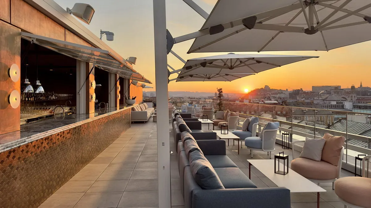 Bar at golden hour